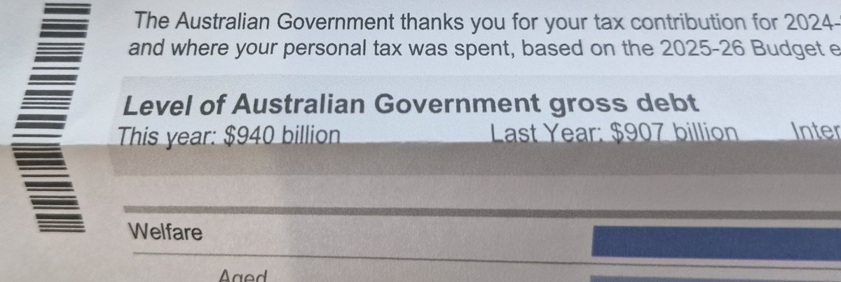 Come on Albo. You promised to get our national debt under control. Under your watch, things have gotten worse #TrillionDollarDebt #TaxReceipt #auspol.