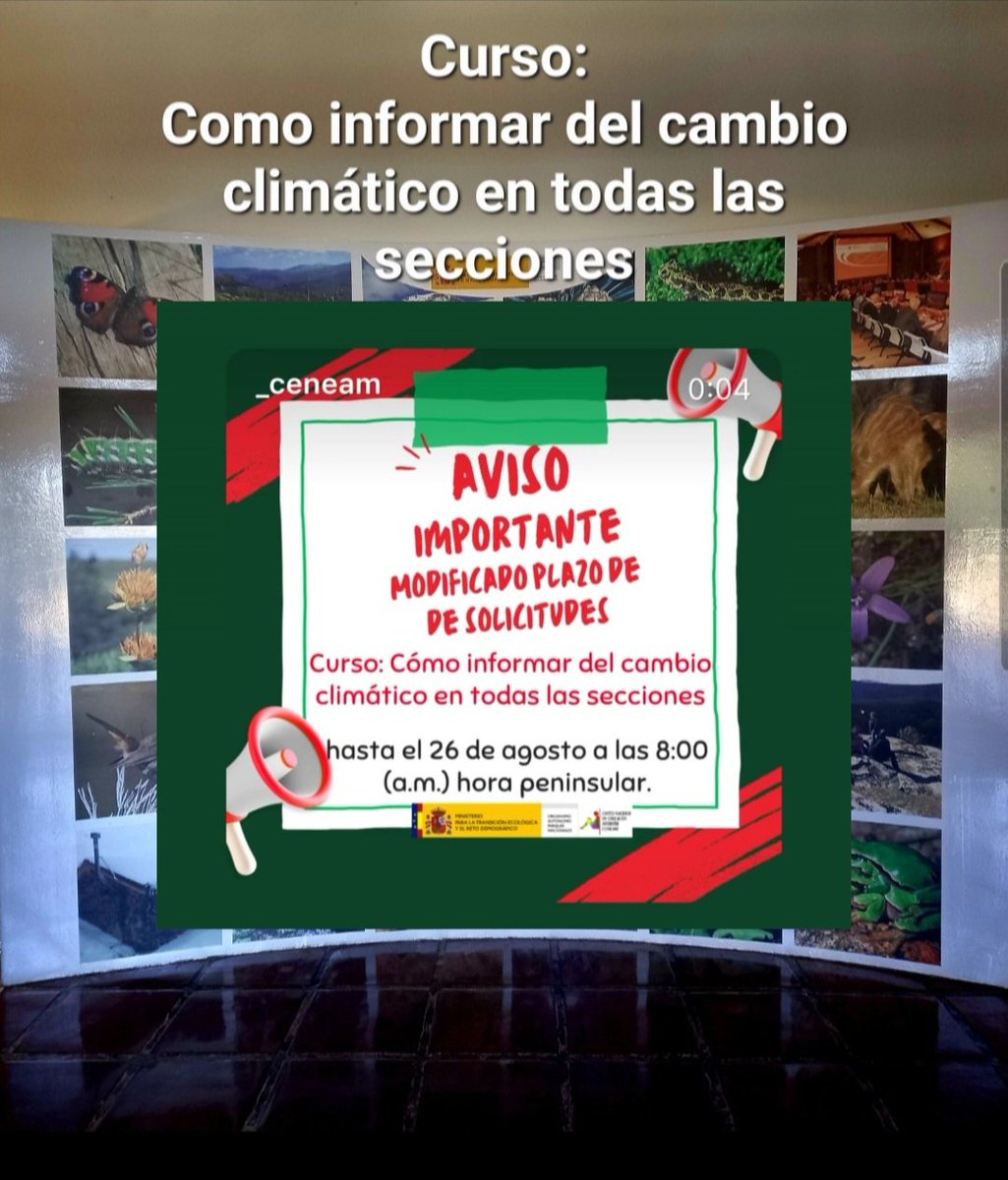 APIA_es's tweet image. Buena noticia‼️
Para informar de #CambioClimático
Solicitud hasta el 26 de agosto
#Ceneam @mitecogob #comunicacionambiental
📆29 y 30 de sep.
@mariagfuente @drotorrent @ecienciacom @monteromonti
@CurioNatural @EduRobayna
@evaou22 @IreneBanosR
👇
miteco.gob.es/es/ceneam/form…