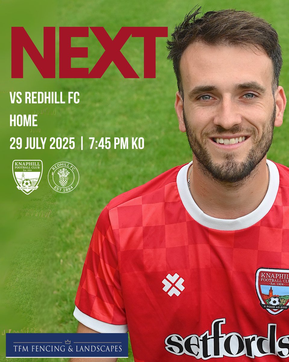 📅 TUE 29 JULY | 7:45PM KO
🔴 Knaphill vs <a href="/redhillfc/">Redhill FC</a> 
🏆 Combined Counties Premier South
📍 Redding Way
🎟️ £9 Adults | £5 Concessions | U16s Free

The 2025/26 league season kicks off under the lights. 

Let’s get behind the lads. 💪