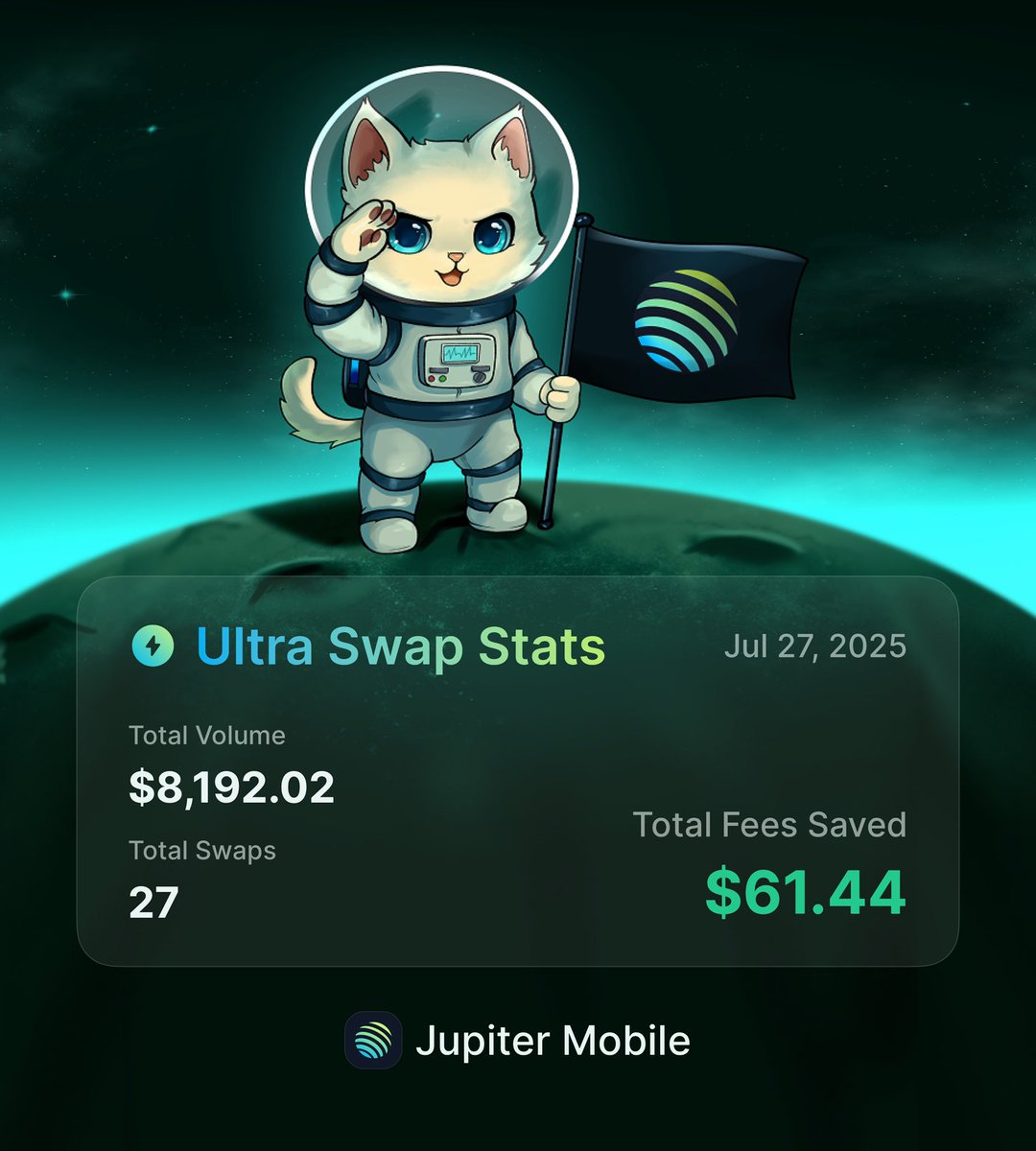 Saved some fees where I swap on <a href="/jup_mobile/">Jupiter Mobile</a> 🫡