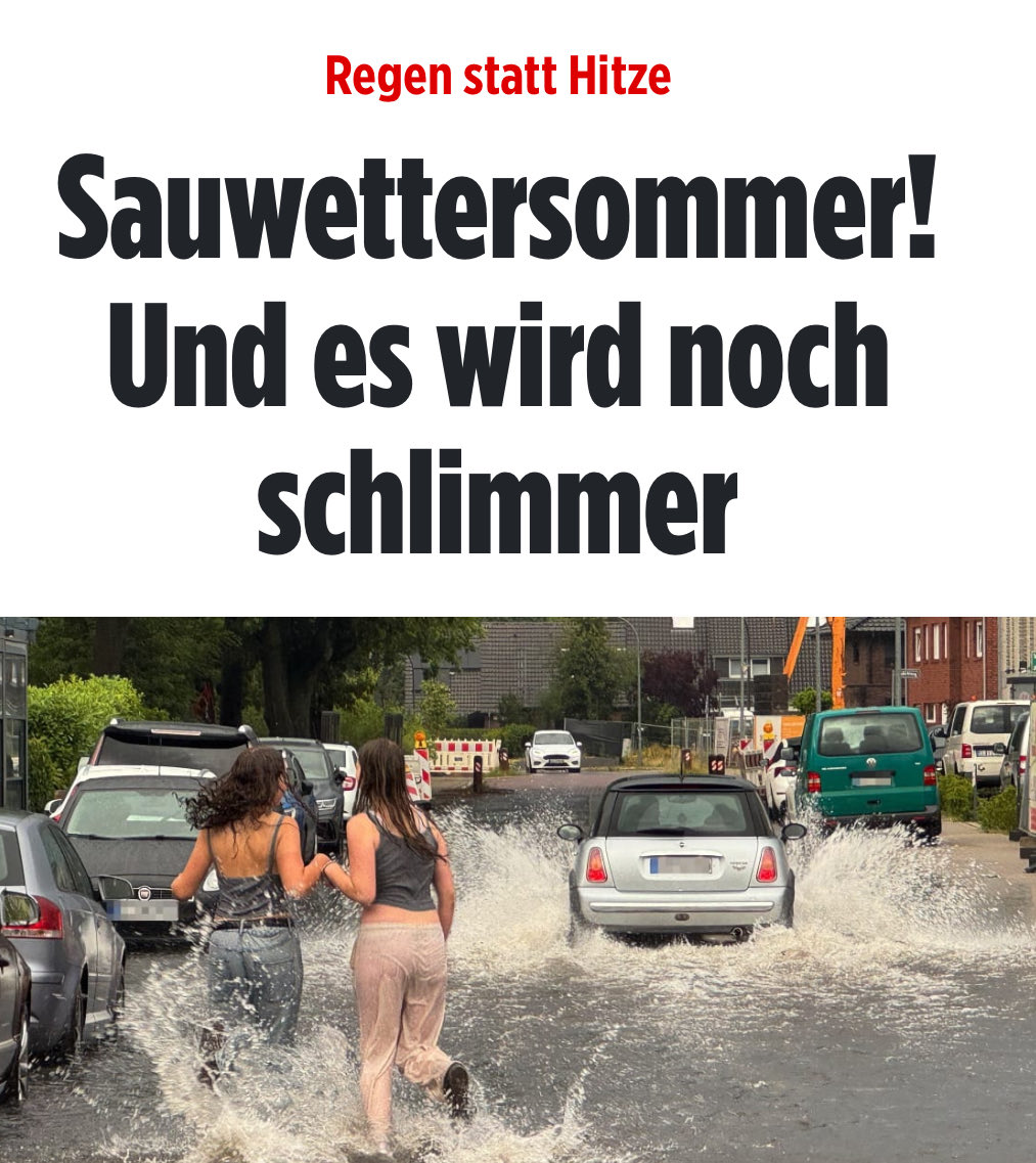 Fake News!!! Russische Desinformation!!!! Das wird der HÖLLENSOMMER und Tausende werden den Hitzetod erleiden. Oder war das gar grundlose Panikmache….mmhhhh…..