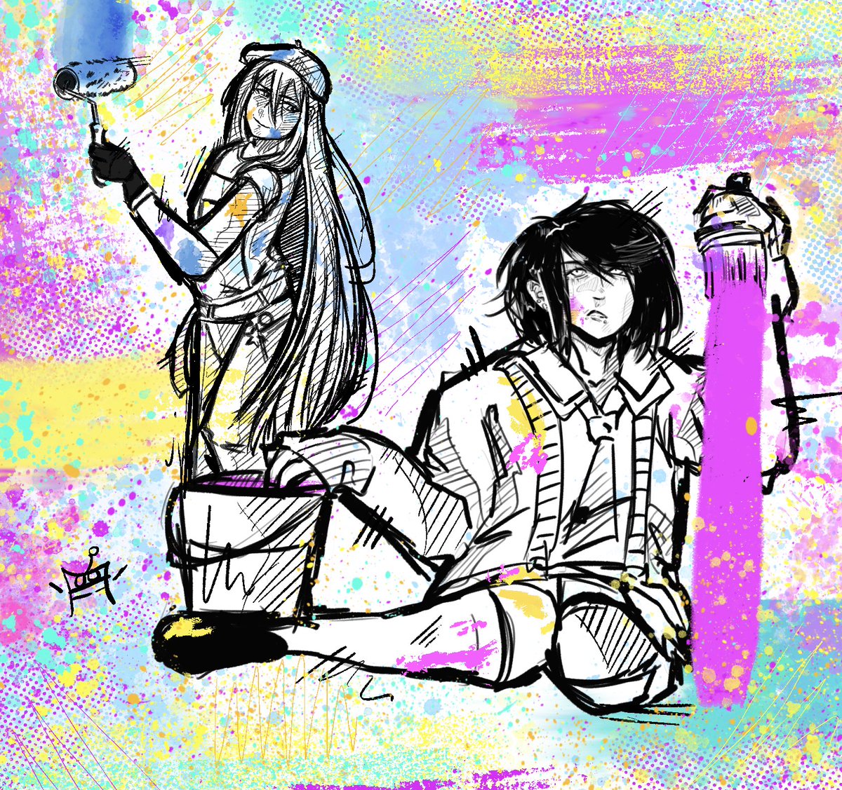 otoshirobot's tweet image. #LNShipWeek Day 7 - 🎸🎼