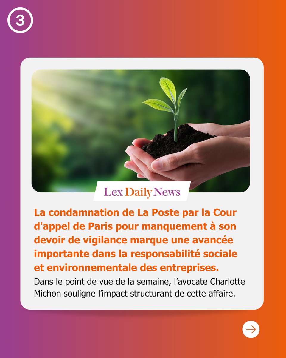💬 :  Pétition contre la loi agricole #Duplomb, restriction de l’#opendata des décisions de justice, condamnation de La Poste par la Cour d’appel de Paris…    

La suite ici : lexdailynews.fr/la-newsletter-…