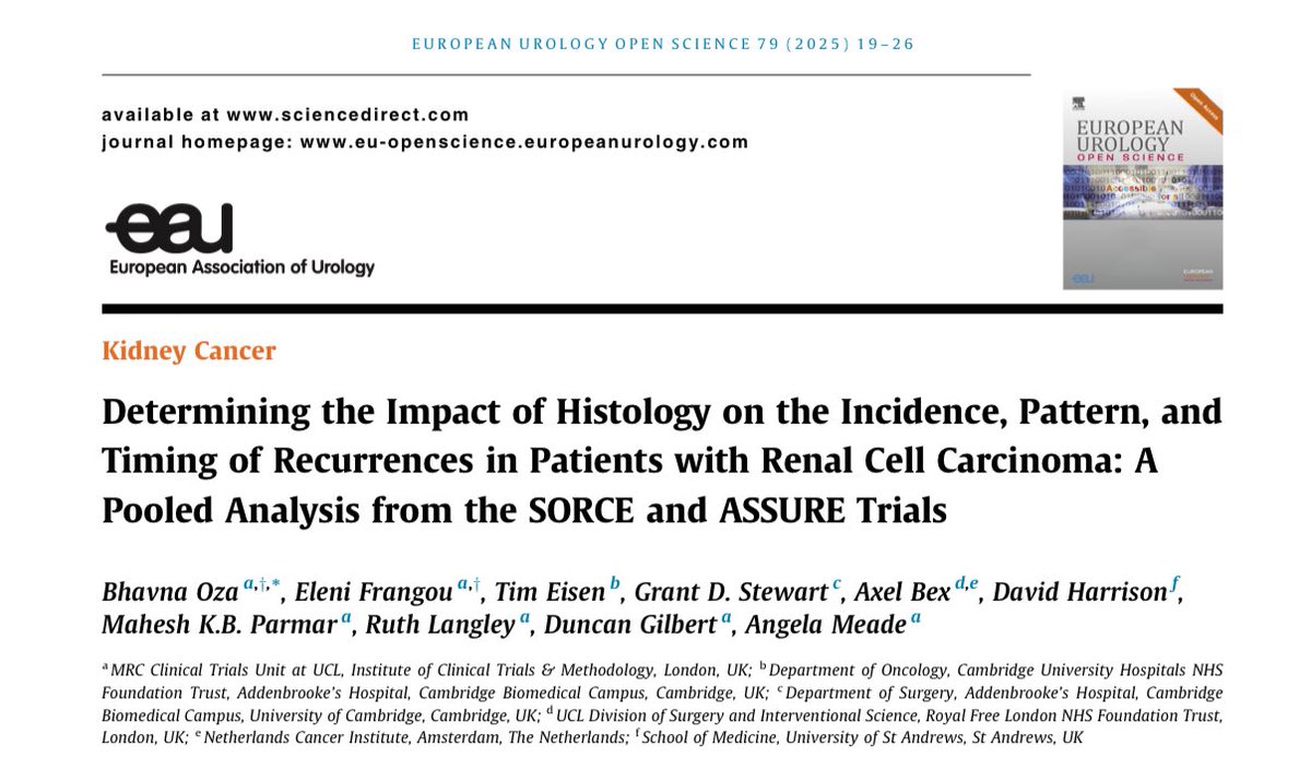 🚨 A paper that nearly killed me in the process is finally published ✍🏻

sciencedirect.com/science/articl…

#renalcellcarcinoma #oncology #clinicaltrials #oncologytrials #kidneycancer