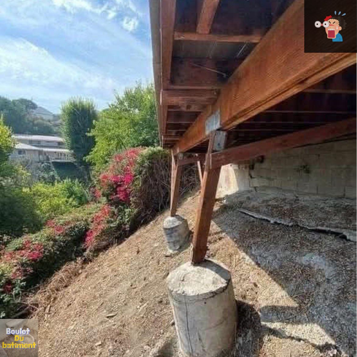 bouletbatiment's tweet image. Ici, même la terrasse a le vertige 😵
