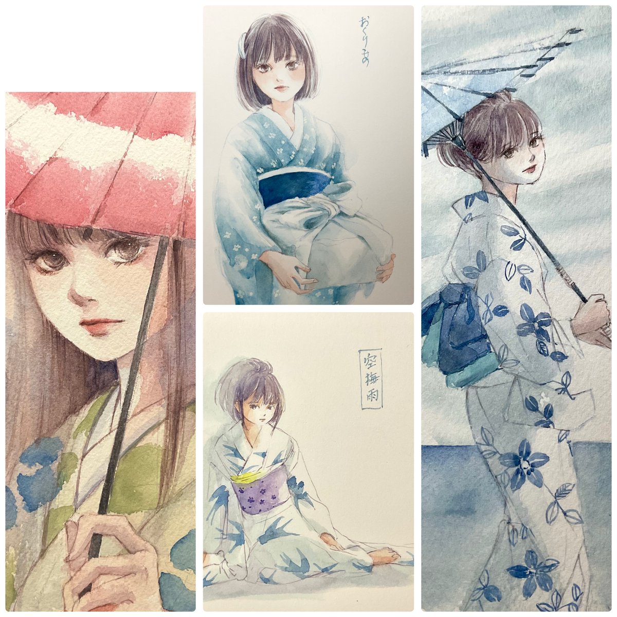 hikari_ham2's tweet image. #女の子のイラストだけで興味を持ってくれる方へ届け
＃透明水彩