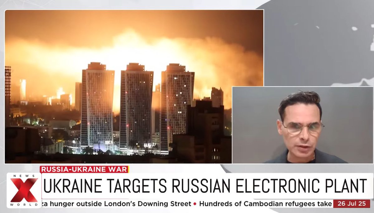 RossFeingold's tweet image. On #India's @NewsX, I discussed "Drone War Escalates: #Ukraine Targets Russian Industry, #Russia Pushes Forward".
youtube.com/watch?v=9T1zYG…
