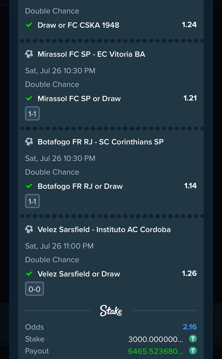 BOOOOOMM✅✅✅✅✅✅

$6.4k Won ✅

Let’s go again! Join stake via stake.com/?c=f213c5ba25&…

Promo code: banks 

always check mrbankstips247.com

Telegram t.me/MrBanksFreeCha…