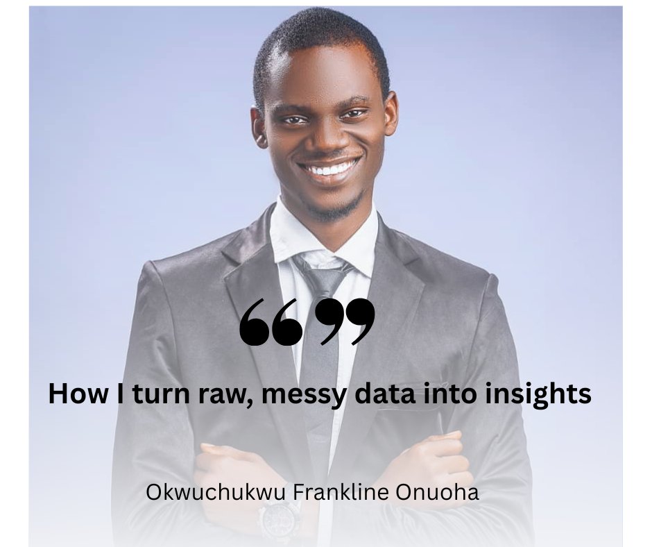 Okwy_Kwituxy's tweet image. How I turn raw, messy data into insights clients can act on — using Python. 🐍
No fluff. Just my real workflow 👇
#PythonForData #DataStorytelling