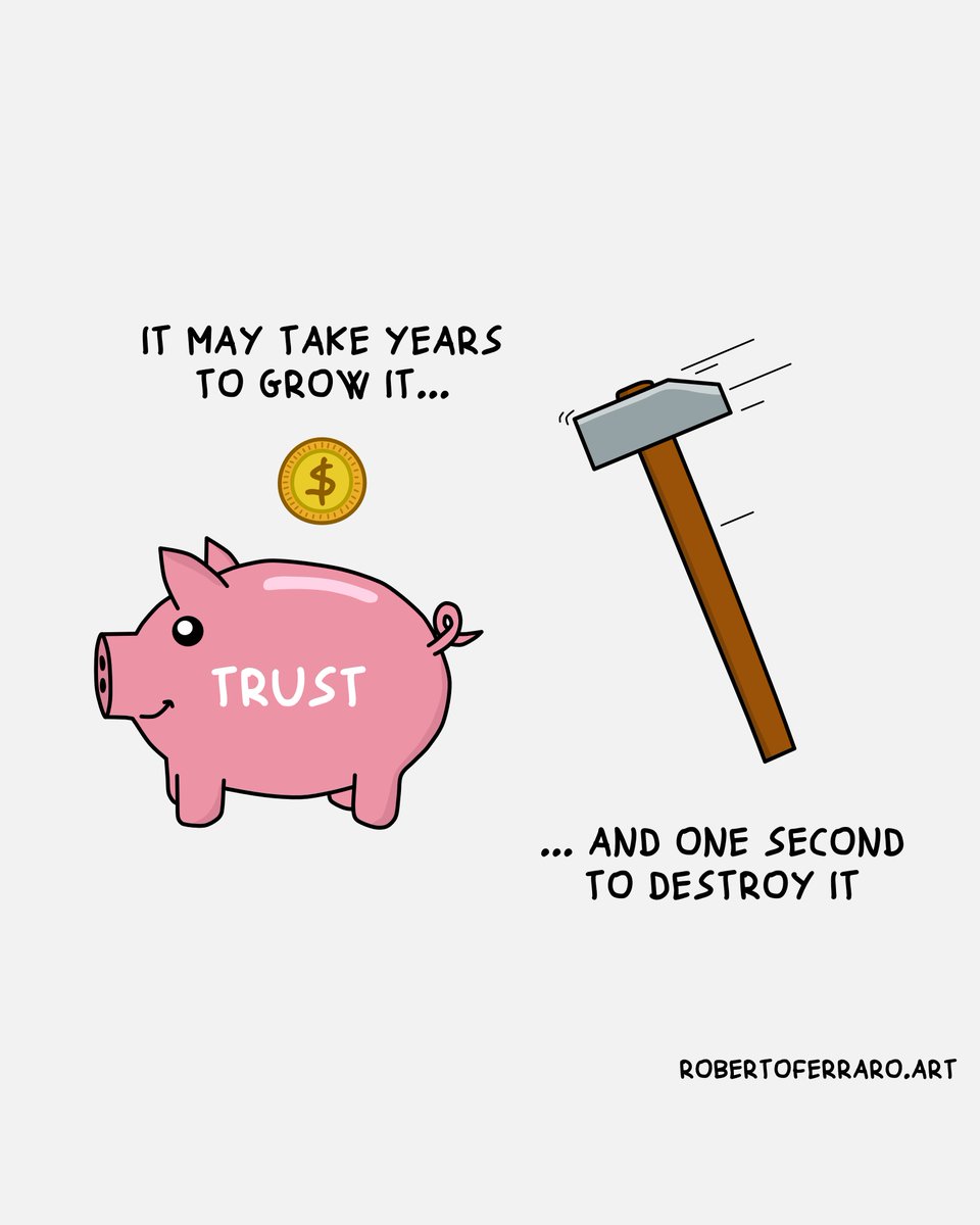 FerraroRoberto's tweet image. A Dutch proverb: "Trust arrives on a tortoise & leaves on a horse".