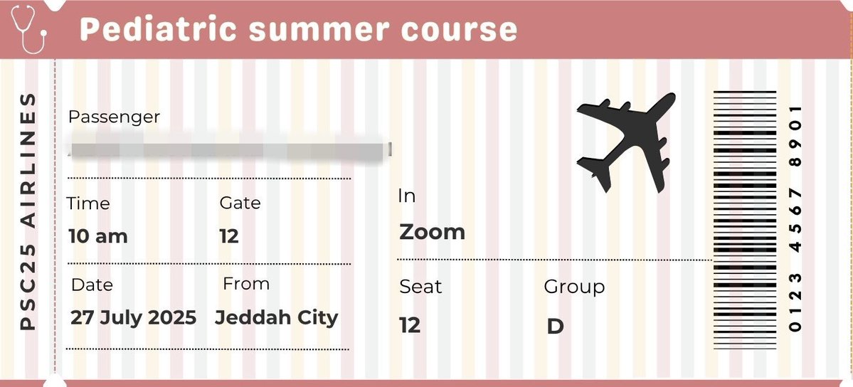 q_ii73's tweet image. Pediatric Summer Course 👶🏻💫🔥.

#PSC25