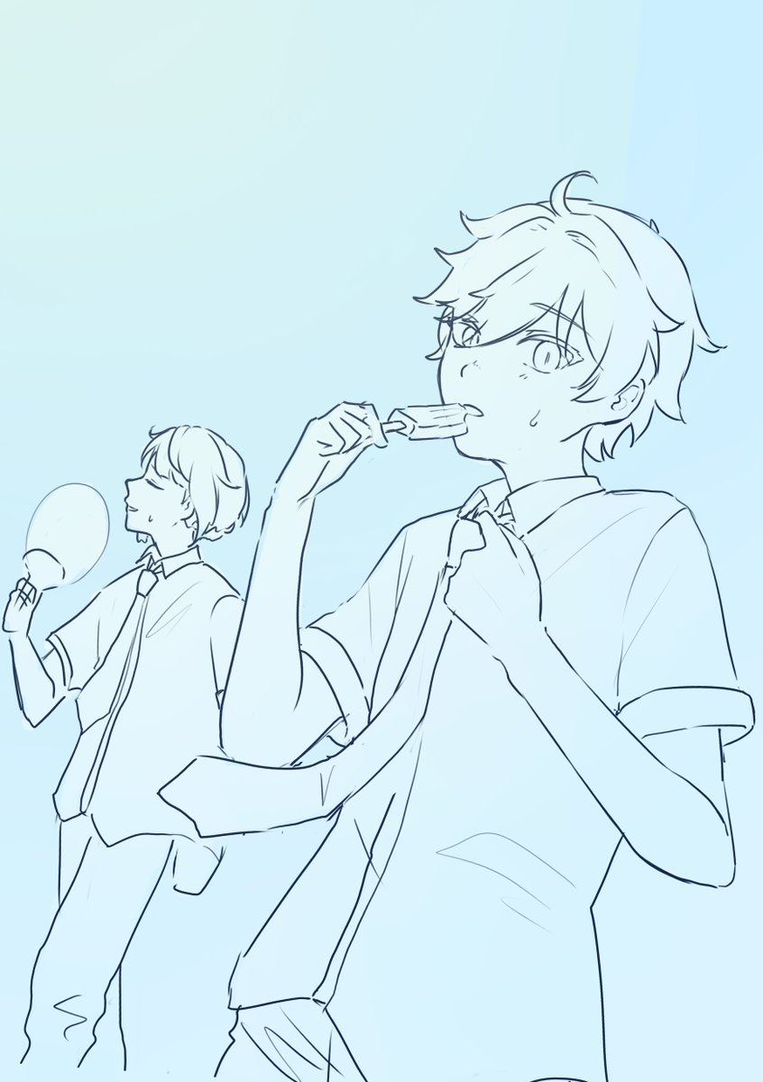 jussuart's tweet image. Summer’s been hot for me 🫠🫠 #chongyun #xingqiu