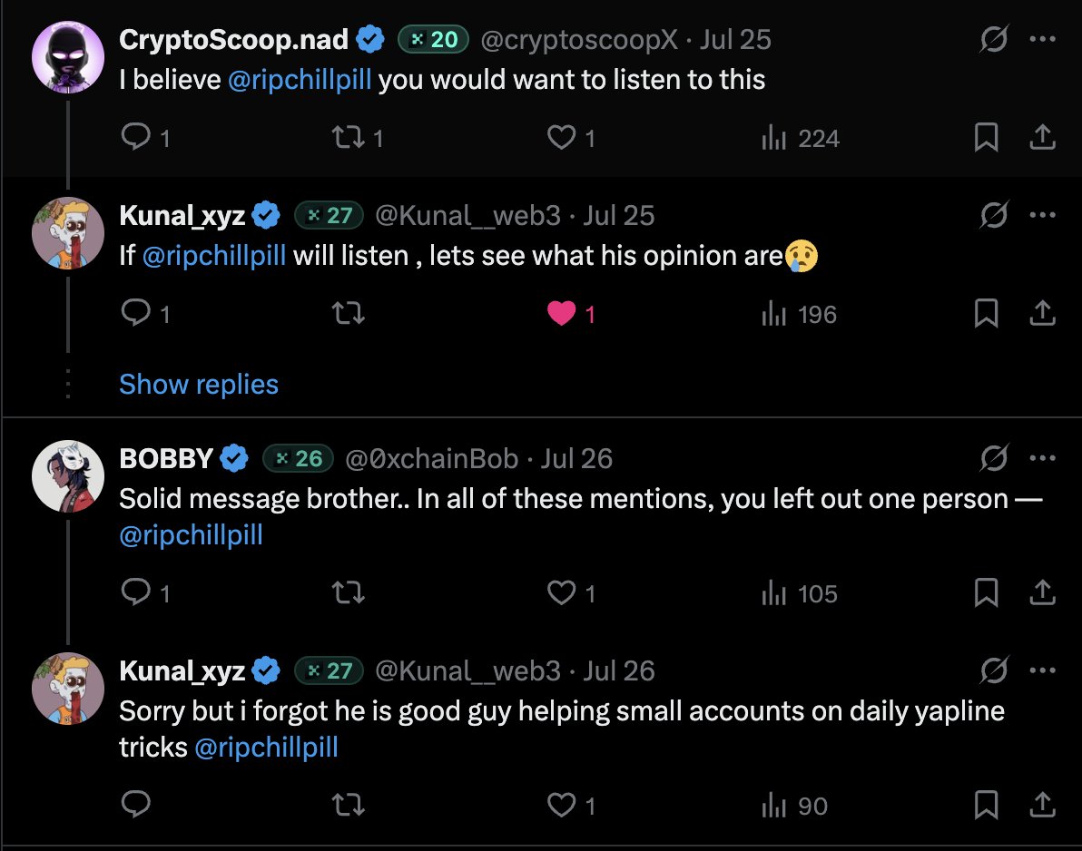 Chill Pill 🍡 (@ripchillpill) on Twitter photo a lot of people asked me what my take is on this
<a href="/beast_ico/">IcoBeast.eth🦇🔊</a> shared his view on how he sees InfoFi rewards evolving
he did however user Polkadot to give an example and that's a post-TGE board of a giant crypto company. it's not really where most of the money is on Kaito earn a lot of people asked me what my take is on this
<a href="/beast_ico/">IcoBeast.eth🦇🔊</a> shared his view on how he sees InfoFi rewards evolving
he did however user Polkadot to give an example and that's a post-TGE board of a giant crypto company. it's not really where most of the money is on Kaito earn