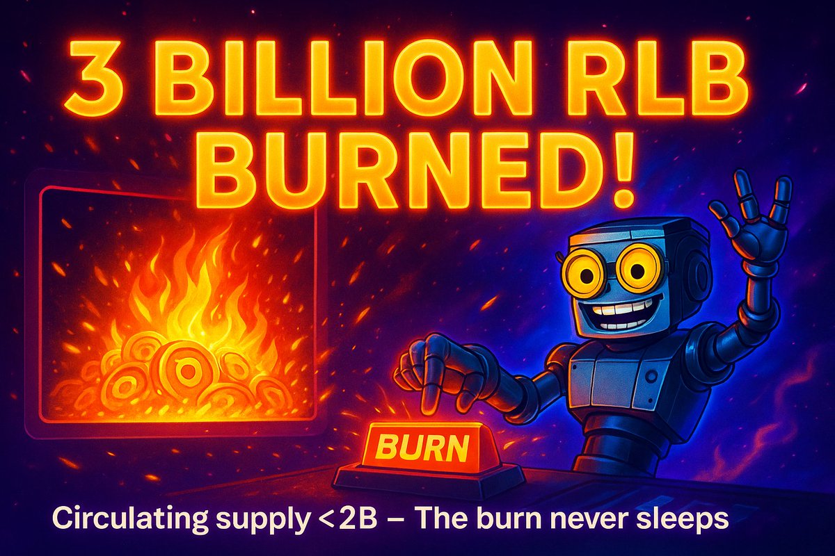 Happy 3B $RLB Burned day (60% of marketcap)! 🥳
TL;DR: You don’t have to ape your whole stack - just a modest allocation gives you exposure to a cash flowing, aggressively deflationary business.

Here’s why the next phase is a float squeeze nobody’s pricing in 👇
As <a href="/lucky/">Lucky</a> just