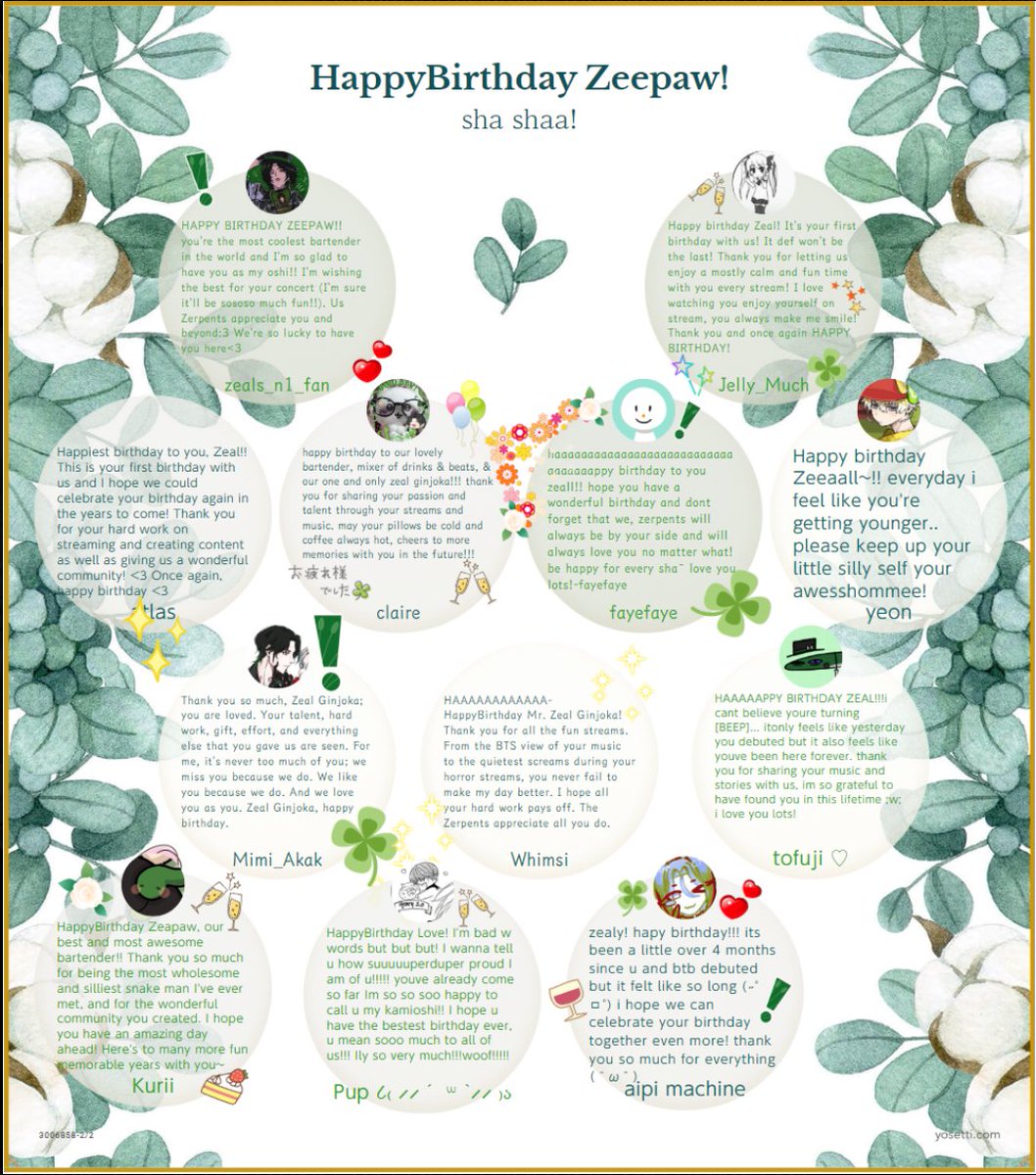 Zealcord's tweet image. Finally, our Yosetti Board! The Zerpents have left a few small messages for Zeal to read 💚 #ZealBirthday2025

Thank you for your continuous hard work, here&apos;s to many more years of joy with you! 🎊🐍

Link: yosetti.com/mainyosegakis/…