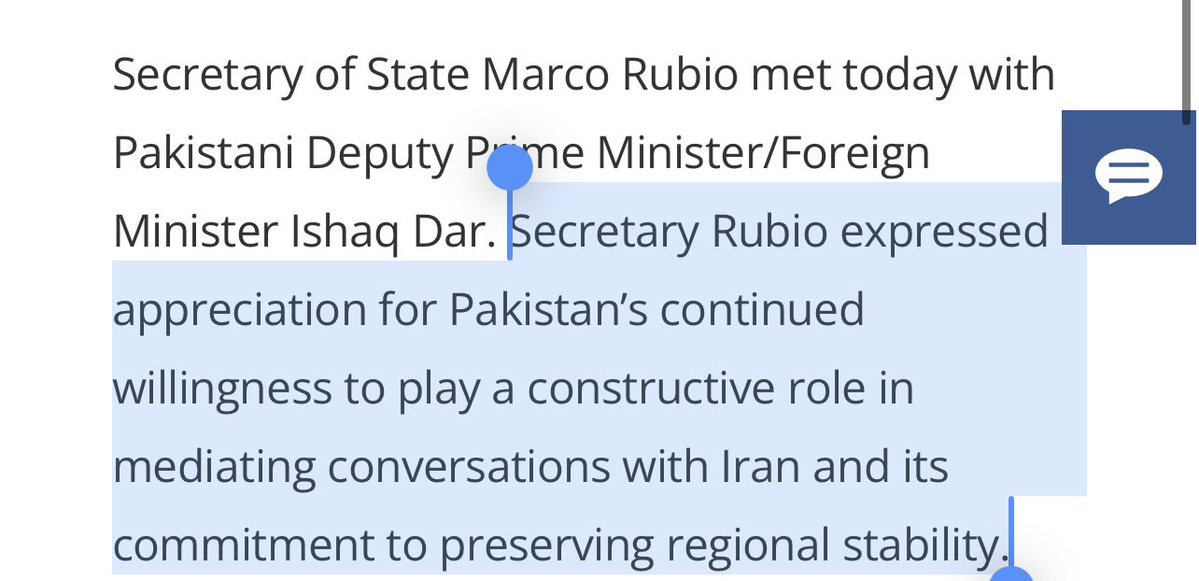 murtazasolangi's tweet image. “Secretary Rubio expressed appreciation for Pakistan’s continued willingness to play a constructive role in mediating conversations with Iran and its commitment to preserving regional stability.”
state.gov/releases/offic…