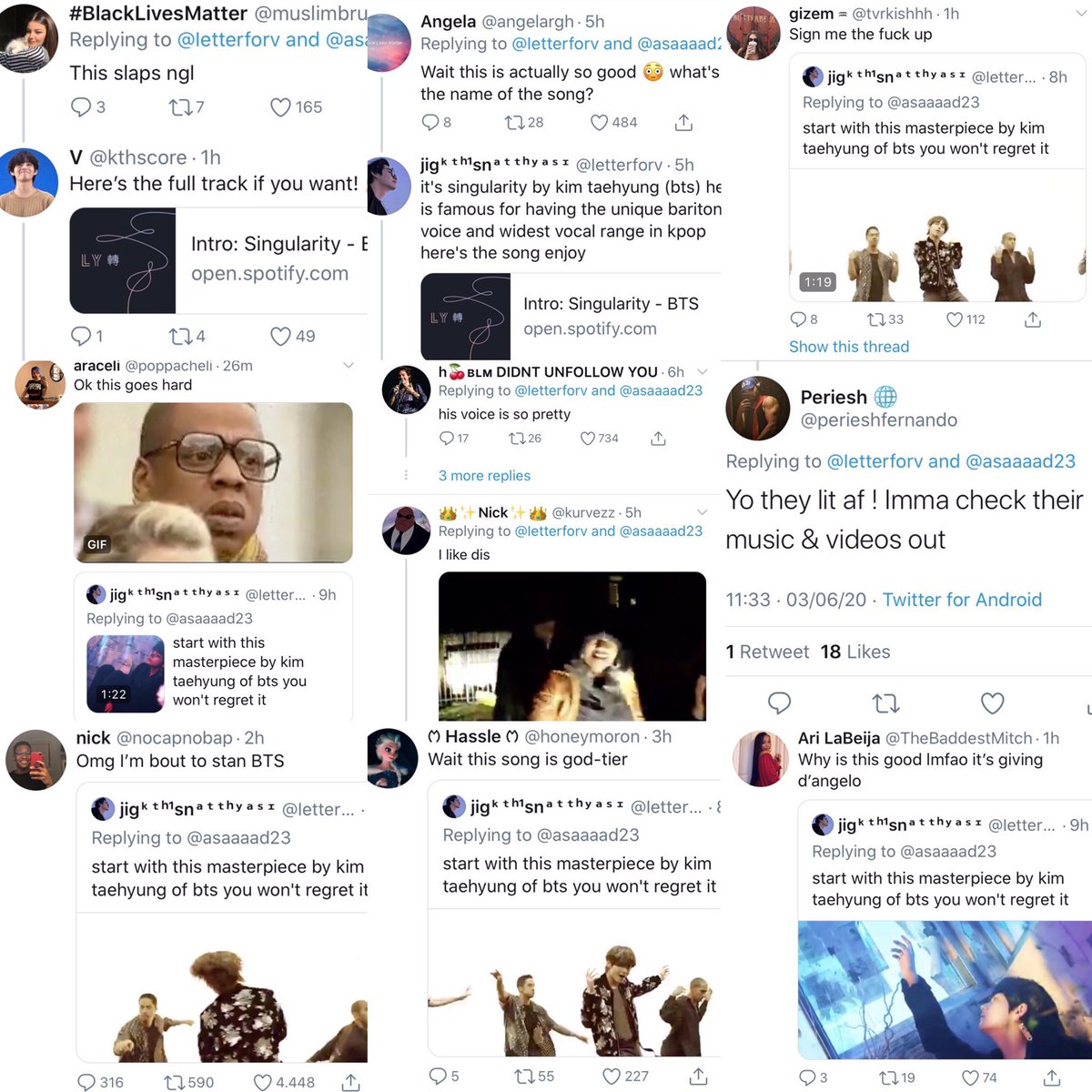 Taeveurr's tweet image. Remember when singularity dropped and taehyung had the entire internet, fans, their mamas, locals and all under his spell? the vocals, the visuals, the presence… no one’s touching that. he is the blueprint.
