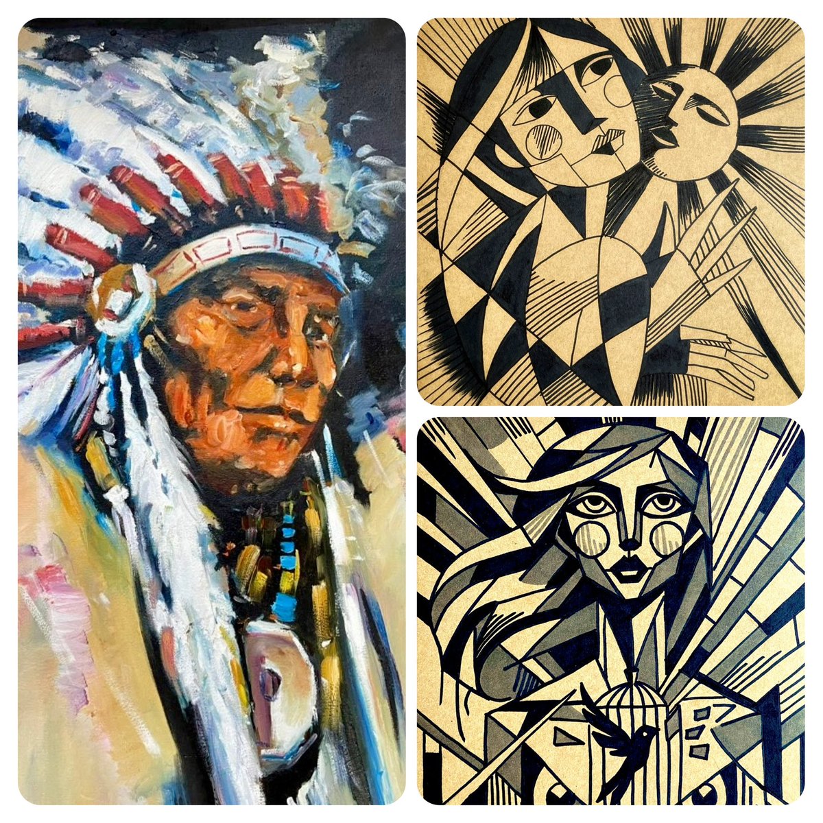 Hey everyone 🙋🏼‍♀️ #AEW 

My physical artworks on #skurpy 

1. The Warrior’s Spirit 🪶
1/1 ED
110 $XTZ

2. In the Embrace of Light ☀️
4/10 ED
6.16 $XTZ

3. The Flight Within 🫀🕊️
3/5 ED
6.16 $XTZ

skurpy.com/user/sama_sama…