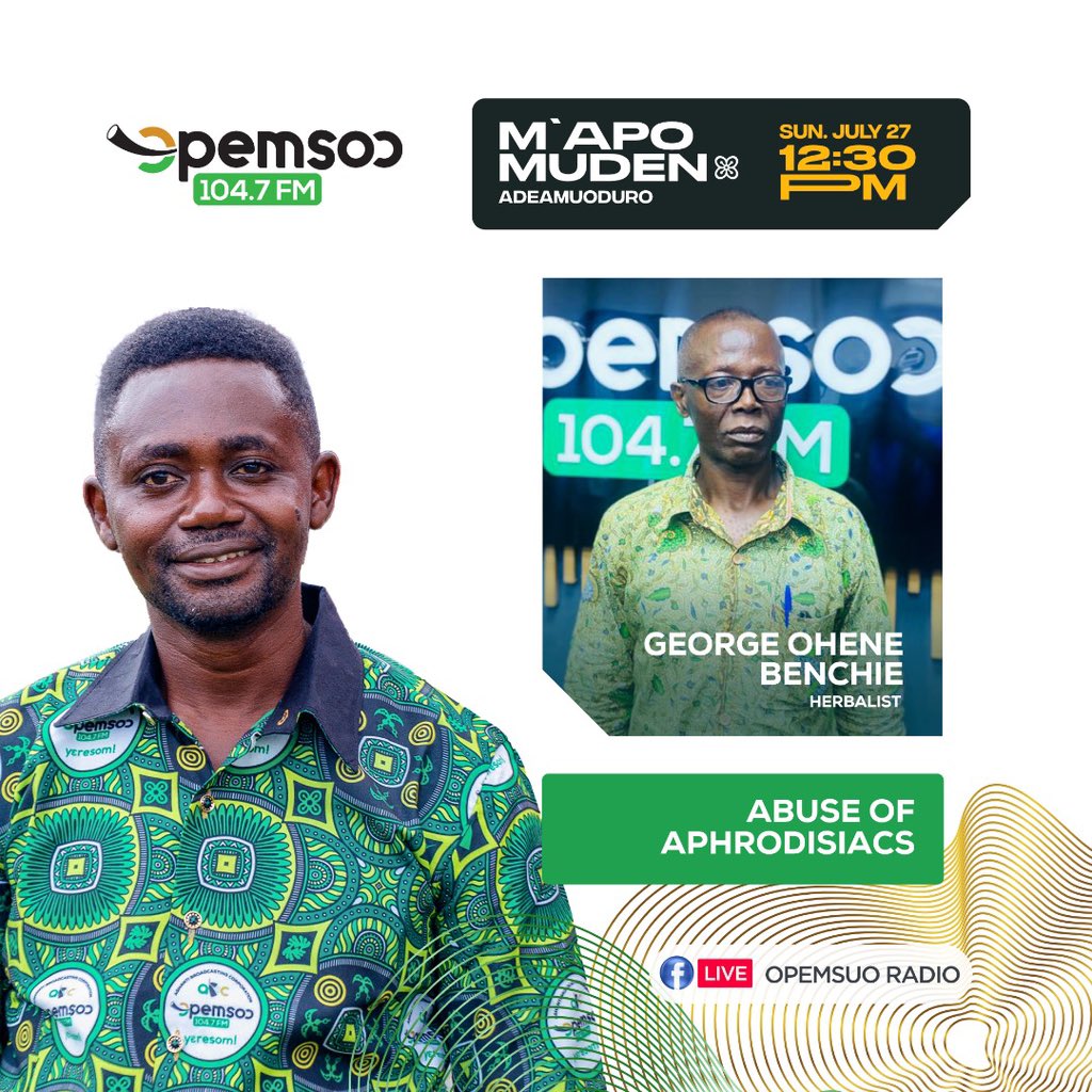 OpemsuoRadio's tweet image. Tomorrow on M’apomuden with Adeamuoduro. 

#opemsuoradio