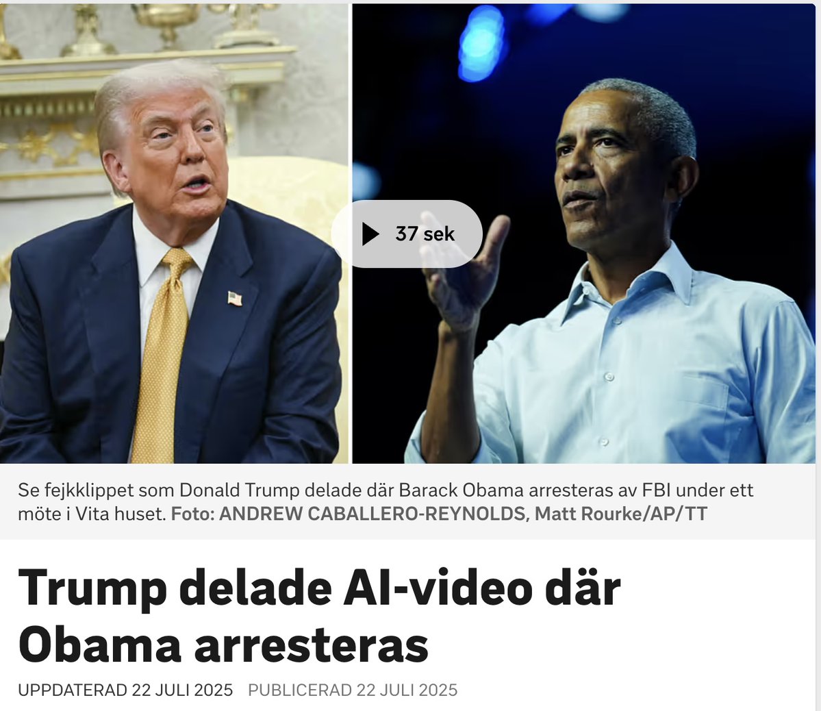 Att kopplingarna mellan Trumpkampanjen och Kreml byggde på demokratiskt önsketänkande är sedan tidigare känt.

Nu hävdar den nationella underrättelsedirektören Tulsi Gabbard – utifrån nyligen offentliggjorda dokument – att Obamaadministrationen medvetet spred en lögn för att