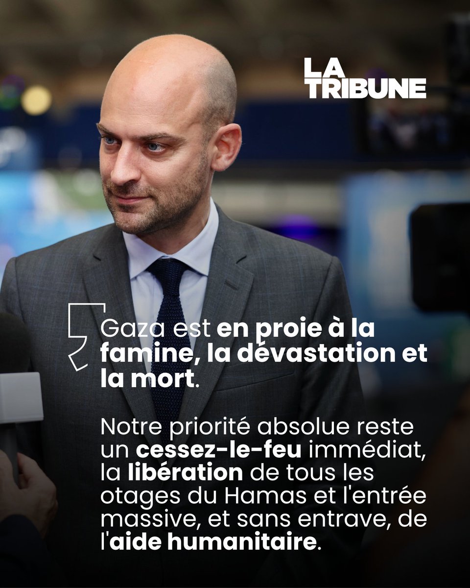 Jean-Noël Barrot (@jnbarrot) on Twitter photo La reconnaissance par la France d'un État de Palestine vivant en paix et en sécurité aux côté de l'État d'Israël n'a jamais été aussi nécessaire pour réanimer la solution à Deux États qui n'a jamais été aussi menacée.
Mon entretien dans <a href="/LaTribune/">La Tribune</a> ↓
latribune.fr/la-tribune-dim… La reconnaissance par la France d'un État de Palestine vivant en paix et en sécurité aux côté de l'État d'Israël n'a jamais été aussi nécessaire pour réanimer la solution à Deux États qui n'a jamais été aussi menacée.
Mon entretien dans <a href="/LaTribune/">La Tribune</a> ↓
latribune.fr/la-tribune-dim…