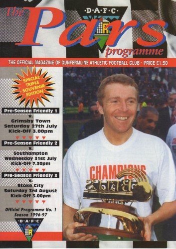 onthisGTFCday's tweet image. 27th July 1996 - Grimsby open their Scottish tour at Dunfermline with a 3-3 draw thanks to goals from Clive Mendonca, Nicky Southall & Neil Woods #GTFC Pearcey, McDermott, Jobling (Southall), Handyside, Smith, Gallimore, Widdrington, Shakespeare, Woods, Mendonca, Black. Att 2700