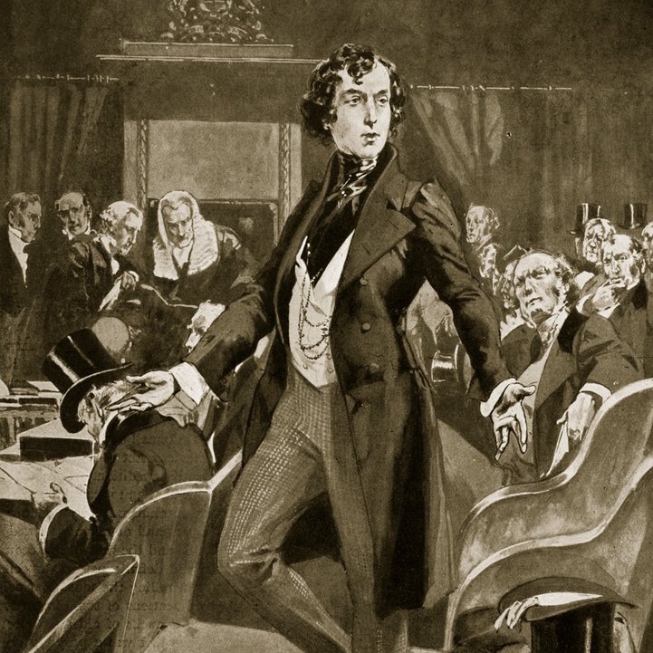 In 1837, Benjamin Disraeli was elected to the House of Commons for the first time.

Later that year, he made a chaotic (and much barracked) maiden speech, ending with the words:

‘Though I sit down now, the time will come when you will hear me!’