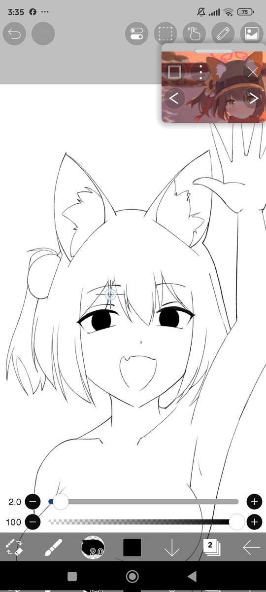 UwUnreally's tweet image. Gonna explore some art style and Izuna will be my subject for that :3