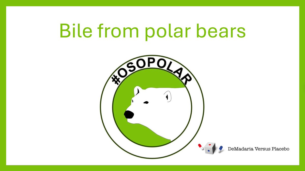 DeMadaria's tweet image. 1/2
There is a drug called ursodeoxycholic acid that dissolves gallstones. Urso means “bear” in Latin. Why is it called that? 

Why does our OSOPOLAR (POLAR BEAR) clinical trial have that name?