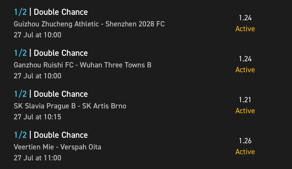APEXworld_'s tweet image. Slip code 👉🏽 03-327136
Copy my bet slip here👉🏽 easybet.co.za/sports?bookedB…
Not yet on Easybet?
Sign up using my promo code
👉🏽WORLD50 . Easybet gives you 15% Weekly Cash Back
Join here 👉🏽 ebpartners.click/o/mvnOrk?lpage…
18 + | T&CS Apply