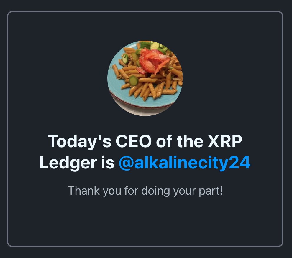 Congrats <a href="/alkalinecity24/">MR. ISO20022</a> ! You ser are CEO today. 🫵