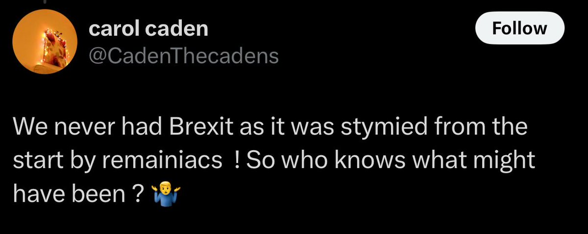 Maybe this dopey twat forgot that we got Johnson’s Brexit (he was voted in by Brexiters and virtually all the ‘Remainiacs’ removed), the Oven-Ready Deal that they all agreed on without even analysing it. Doh!