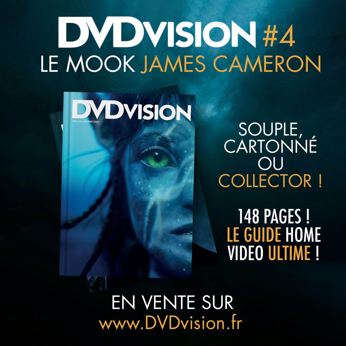 Fermeture estivale pour Metaluna Store ! Pour se procurer DVDvision 4 spécial James Cameron, passez désormais chez Album Comics, où la version souple est disponible. Pour se procurer une des versions cartonnées Collector, une seule adresse :  DVDvision.fr