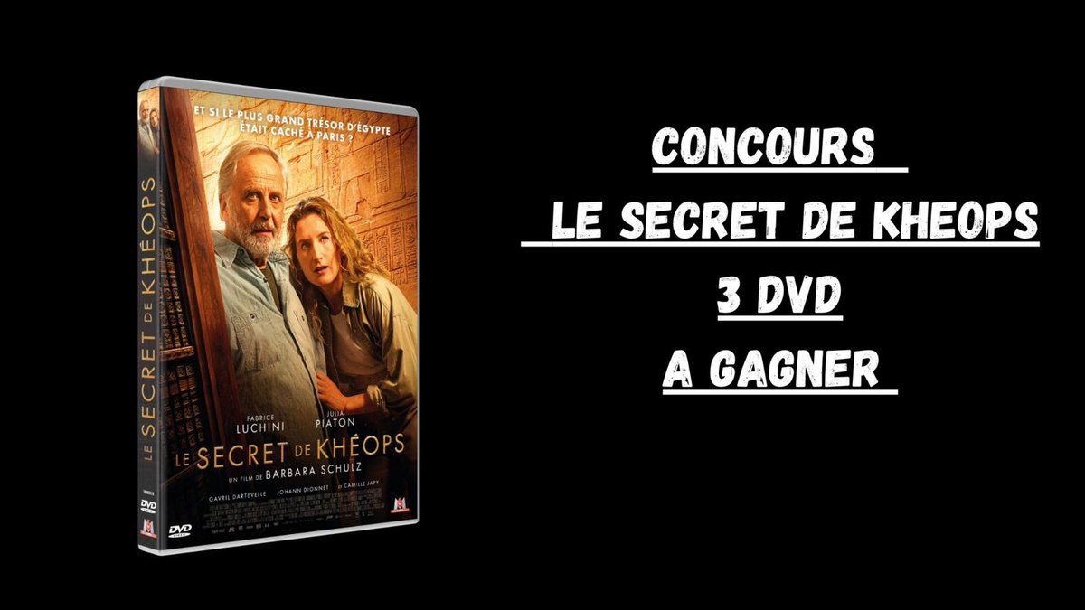 blog_bazart's tweet image. Le secret de Khéops- Jeu #CONCOURS : DVD du film d'aventures de Barbara Schulz à gagner Le secret de Khéops- baz-art.org/2025/07/le-sec…