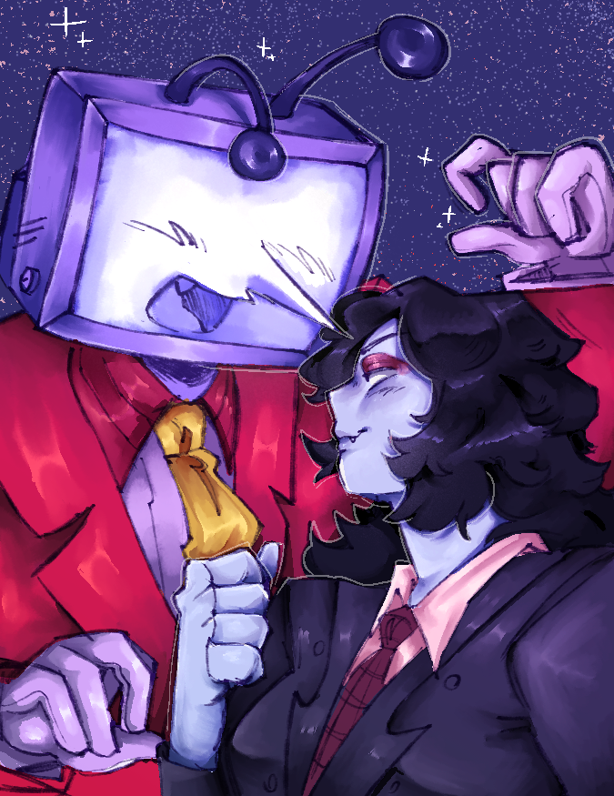 irlwolfboy's tweet photo. tiny update. i am home right now, alone. for a few minutes. i have drawn many things. i loved deltarune chapter 3+4. i like tenna a lot! here is some art. i threw up today. i have to work tomorrow. goodnight! i miss you, though you do not talk about me anymore. have you ever? https://t.co/H61KU54ZEG