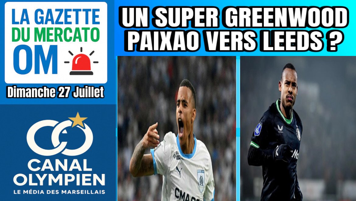 LA GAZETTE MERCATO OM Dimanche 27 Juillet 2025 youtu.be/1XlalG3SlpM?si… via <a href="/YouTube/">YouTube</a> #TeamOM #MercatOM #Mercato #Ligue1McDonalds <a href="/MedhiBenatia/">MBenatia5</a> <a href="/Auba/">AUBA⚡️</a> <a href="/karimattab1/">Karim Attab</a> <a href="/Baylejacques1/">Bayle jacques</a> <a href="/raphfootball136/">RAPH FOOTBALL</a> <a href="/SupporterOfMars/">Supporter Of Marseille Officiel</a> <a href="/Franckifoot13/">Franckifoot Debrief Officiel</a> <a href="/rf28238887/">Rf</a> <a href="/Mordu2OM/">MORDU2LOM</a> <a href="/ActuOlympien/">ActuOlympien</a> <a href="/actusOM13/">ActusOM13</a>