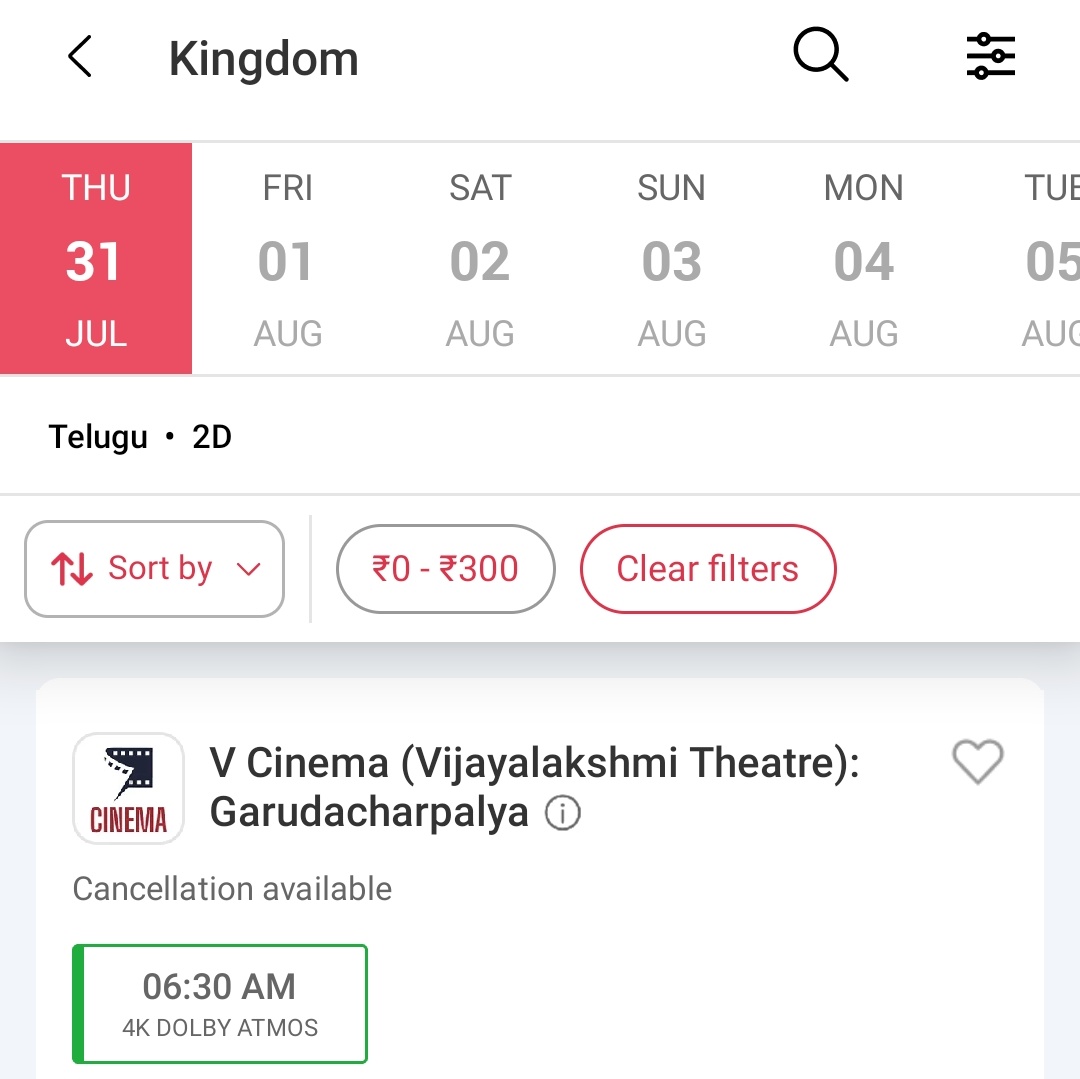 VDTrendsOffl's tweet image. V cinema Bengaluru Early morning show 🔥
Go grab your tickets 🎟️
#Kingdom
#KingdomBookings