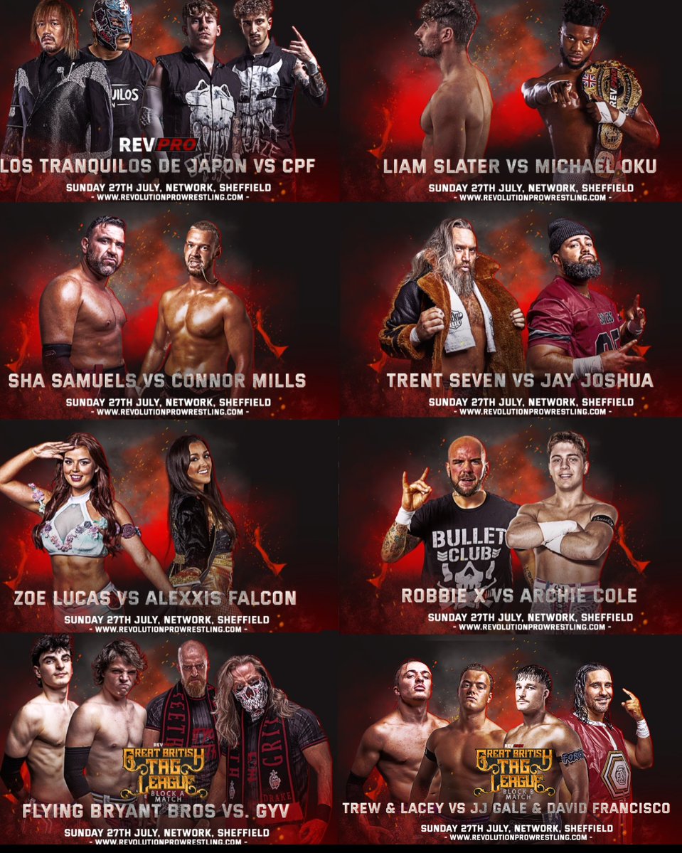 davethemark's tweet image. Revolution Pro Wrestling, live from Network, Sheffield, will be streamed live on RevPro On Demand at 4pm, with tickets still available from revolutionprowrestling.com if you can get yourself to Sheffield by then.
For now, feel the hype with the show preview: davethemark.com/previews