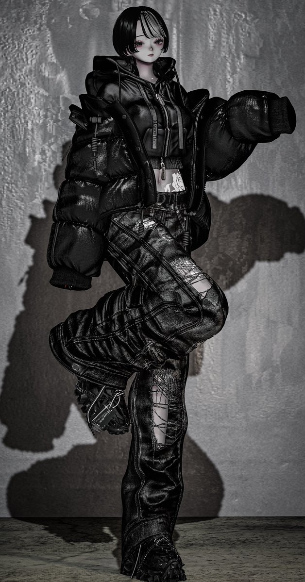 harune_oO's tweet image. 黒やってみた

 #Shinra3d
 #MAISONDARC
