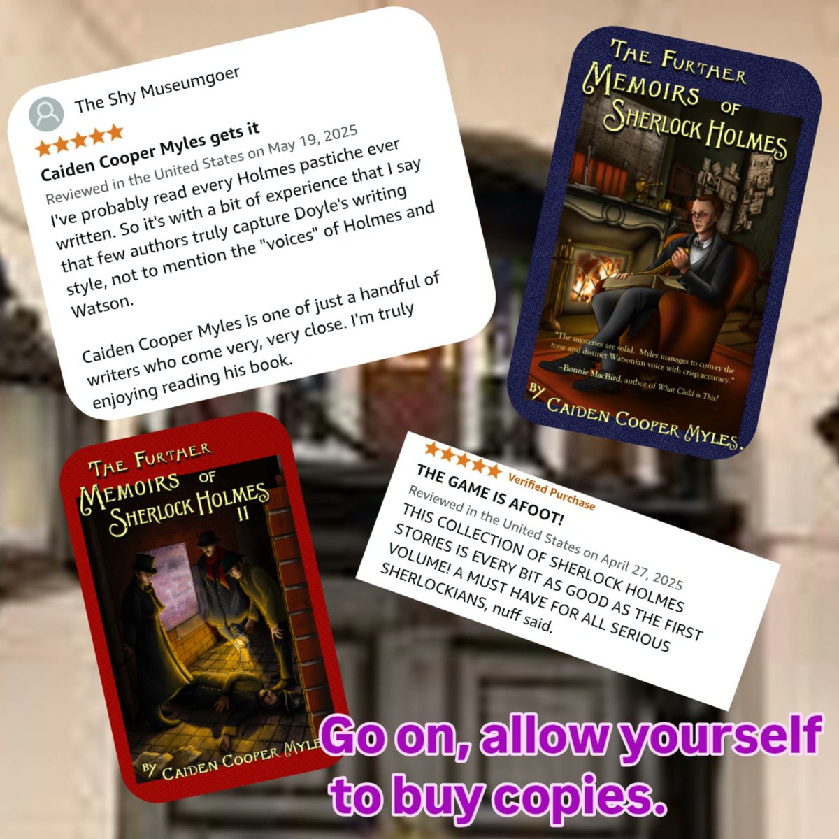 Not a fan of Amazon? My books are also on Kobo.

kobo.com/gb/en/search?q…

#sherlock #Doyle <a href="/mxpublishing/">MX Publishing</a>  #holmes #pastiche #fiction #bookstagram #booknerd #booklovers #booktok #bookworms #bookreader