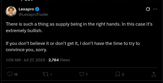 melardev's tweet image. Retard really said this again after copy-pasting the same thing in the last 4 bundles, each time claiming he lost money. How many times does Lexa need to “lose” before switching strategies? Or maybe… hmm... Anyway, I’m dirty-minded. He’s a gud gay