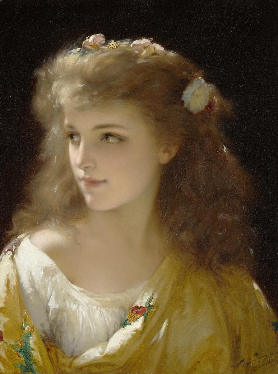 VLouca1971's tweet image. Joseph Coomans 
Portrait of a young woman 1880