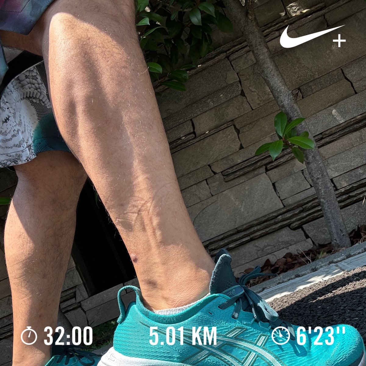 今日は昨日ほど暑くなかった。走る前後はストレッチもう少しやらないと
足の疲れが溜まるね。