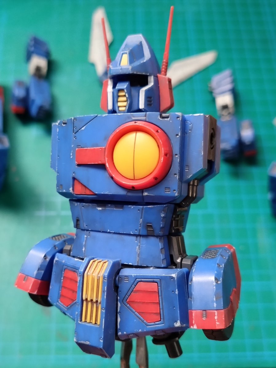 AymType100's tweet image. #オラザブ6バザー編
モデロイド ザブングル
成形色フィニッシュ計画
エッジに
塗装ハゲ表現をチマチマと。
シルバーはドぎついので
グレーにしてみました(´ー`)ノ