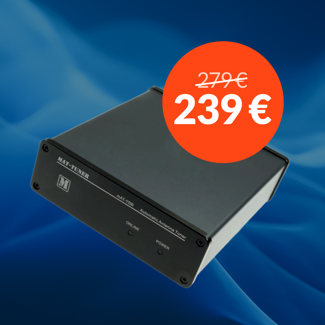 👍 mAT-Y200 Automatic Tuner for Yaesu – huge discount for a Limited Time

👉 Take advantage of this opportunity now and secure this lightweight tuner for your portable operations or for use in your shack – but act fast, as the offer is limited to a reduced quantity!

The mAT-Y200