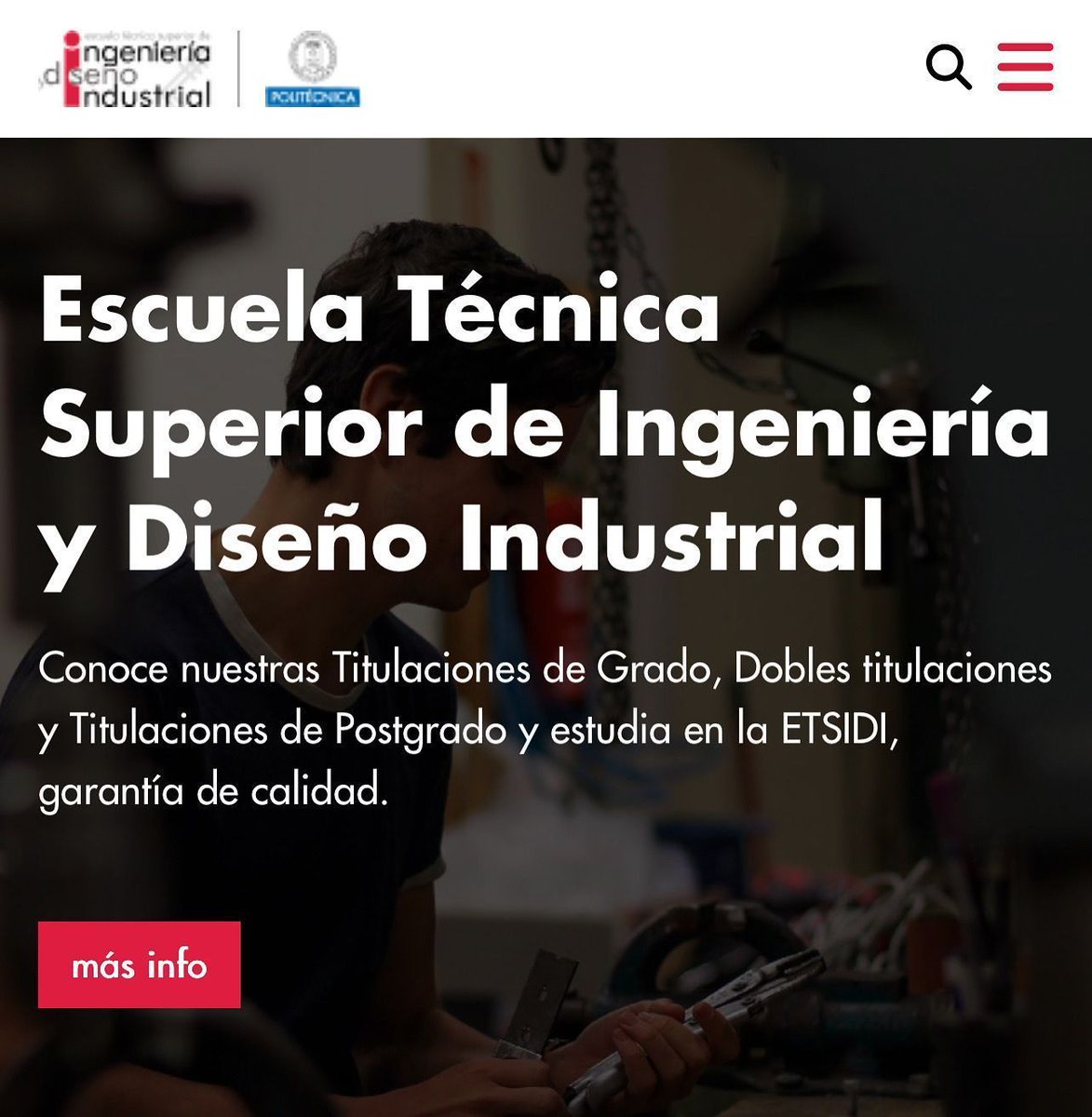 ETSIDI_UPM's tweet image. 🆕 ¿Has visitado ya nueva web #ETSIDI? Una web más intuitiva, accesible y adaptada. Vamos a necesitar tu colaboración para mejorar:
🔍 Navega
💬 Comenta
🐞 Reporta errores
🤝 ¡Súmate! 💻✨
etsidi.upm.es
#FamiliaETSIDI #SomosUPM