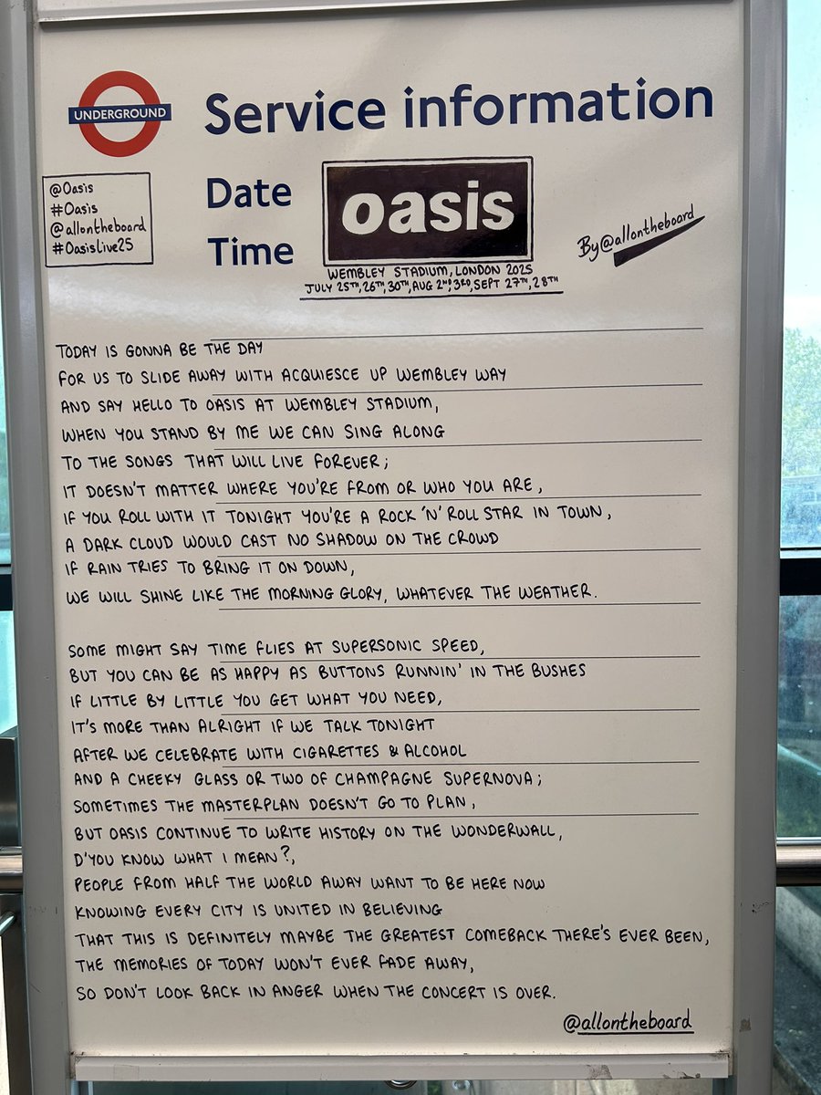 jaygerland's tweet image. I’m still processing that Oasis show last night. Figuratively and literally. So many thoughts and pictures. It was worth all of the effort coming to England and getting to Wembley. Just an incredible experience.