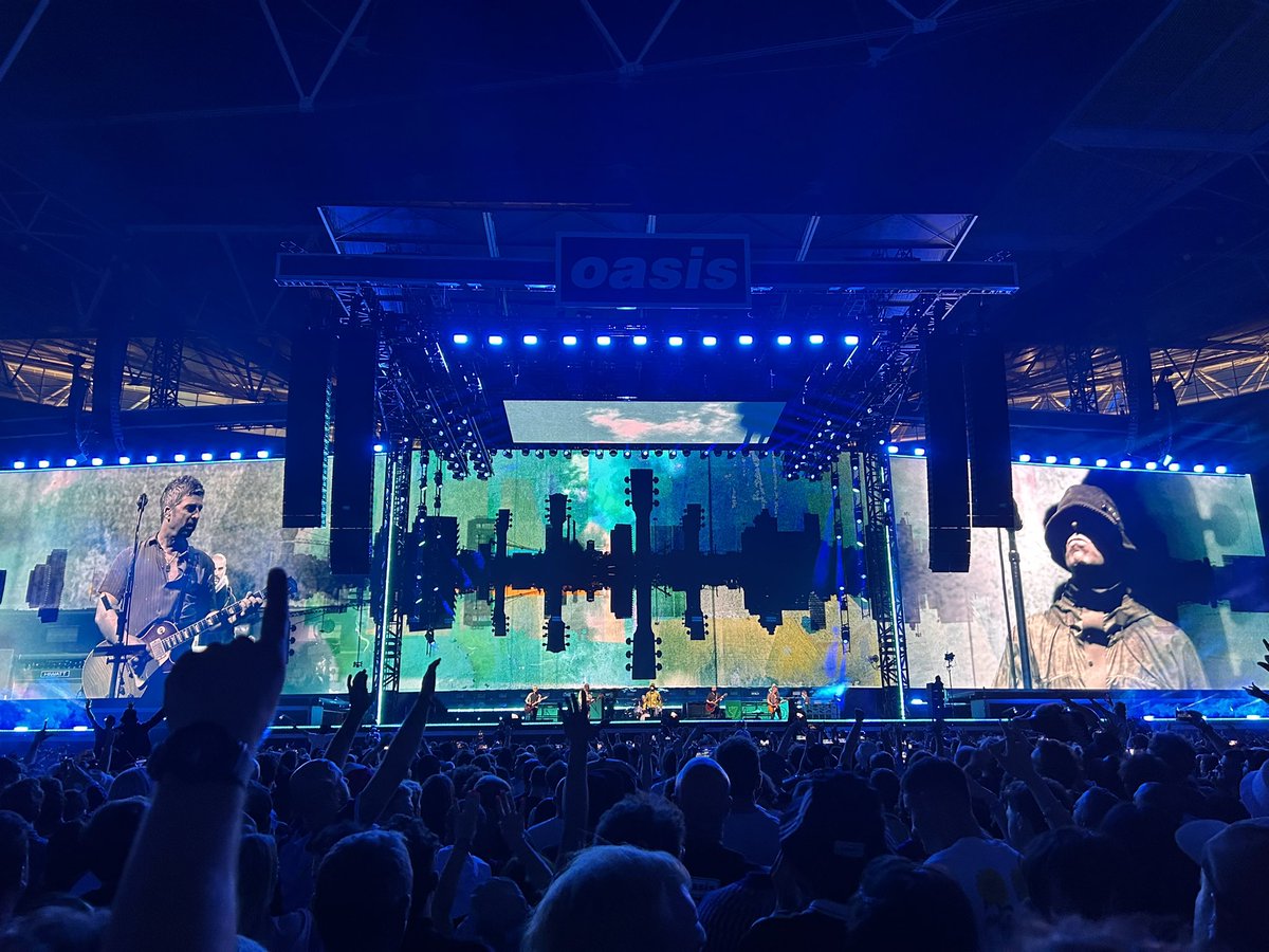 jaygerland's tweet image. I’m still processing that Oasis show last night. Figuratively and literally. So many thoughts and pictures. It was worth all of the effort coming to England and getting to Wembley. Just an incredible experience.