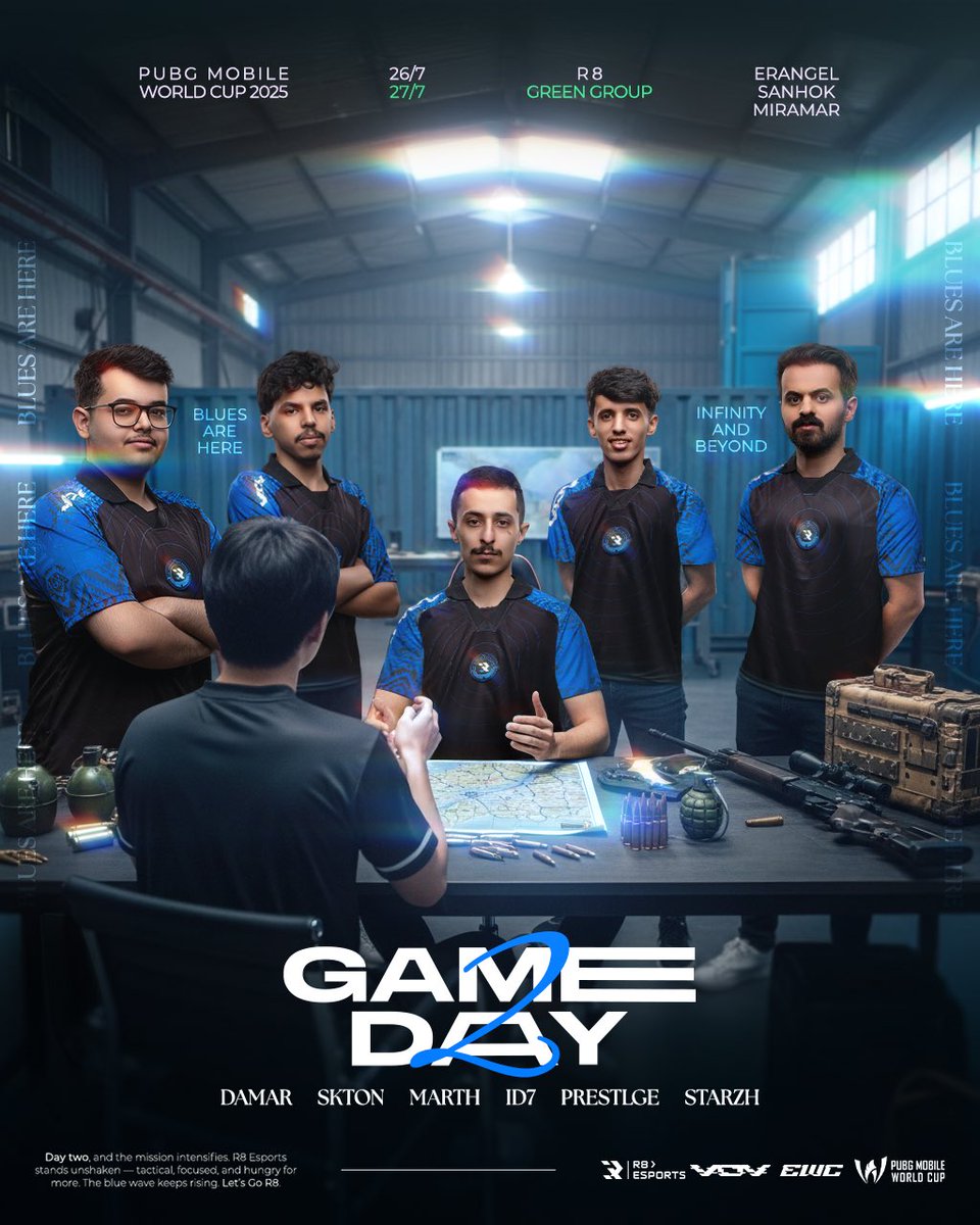 R8xesports's tweet image. الأنباء الجوية من @EWC_AR 🌪️
توقعات تشير إلى مدّ أزرق عاتٍ يضرب الساحة في تمام الثانية ظهرًا ⏳
#الموج_الأزرق قادم لا يعرف التراجع 💙