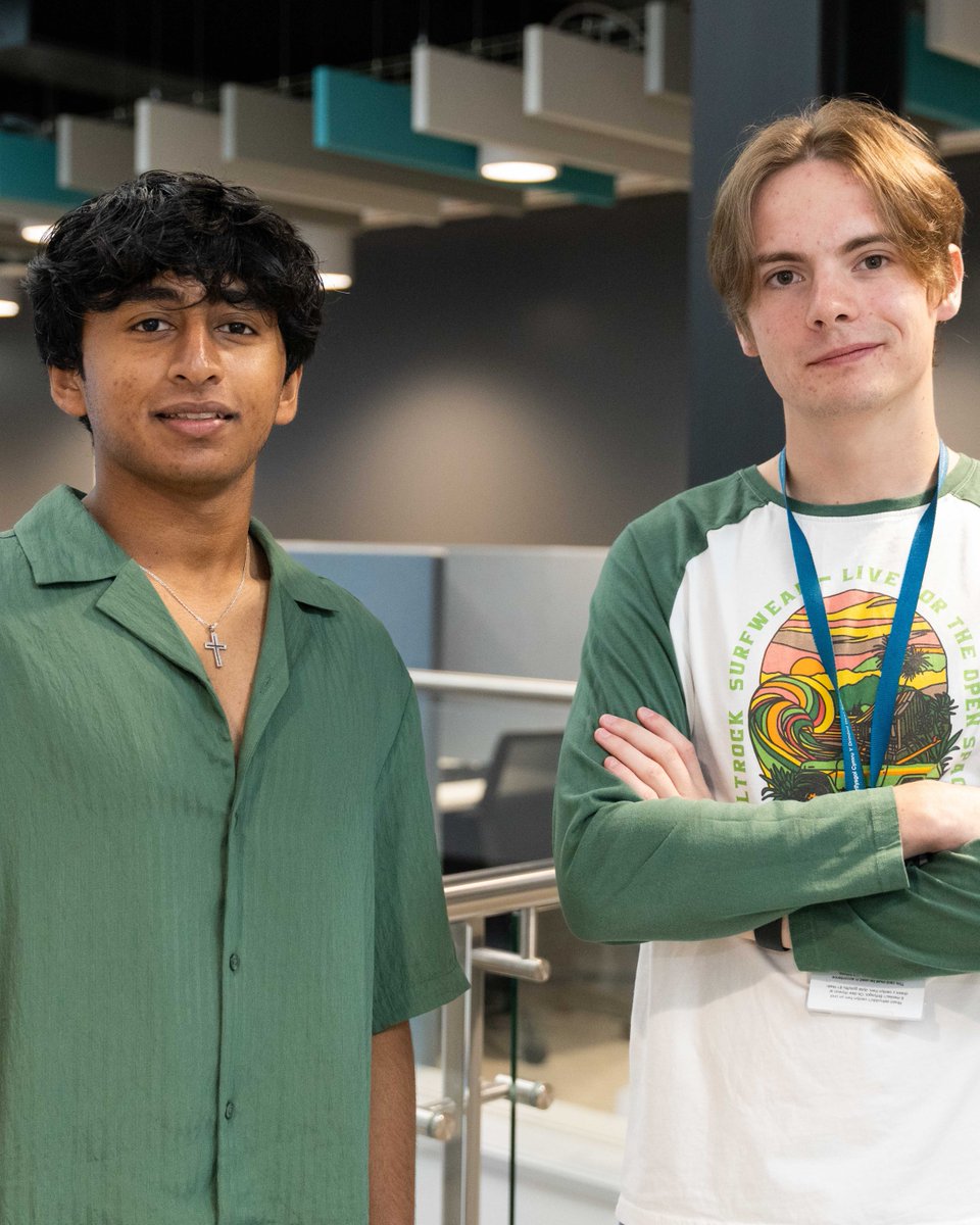 UWTSD's tweet image. Huge congratulations to Luke Redmore (Software Engineering) & Rehan Joseph (Cyber Security) — finalists in the WorldSkills UK National Finals 2025! 🌟🎉
We’re so proud of you both — good luck!
🔗 Read more: uwtsd.ac.uk/news/uwtsd-stu…